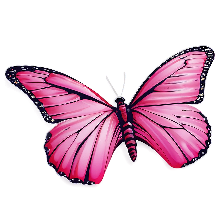 Pink Butterfly Pattern Background Png 66 PNG