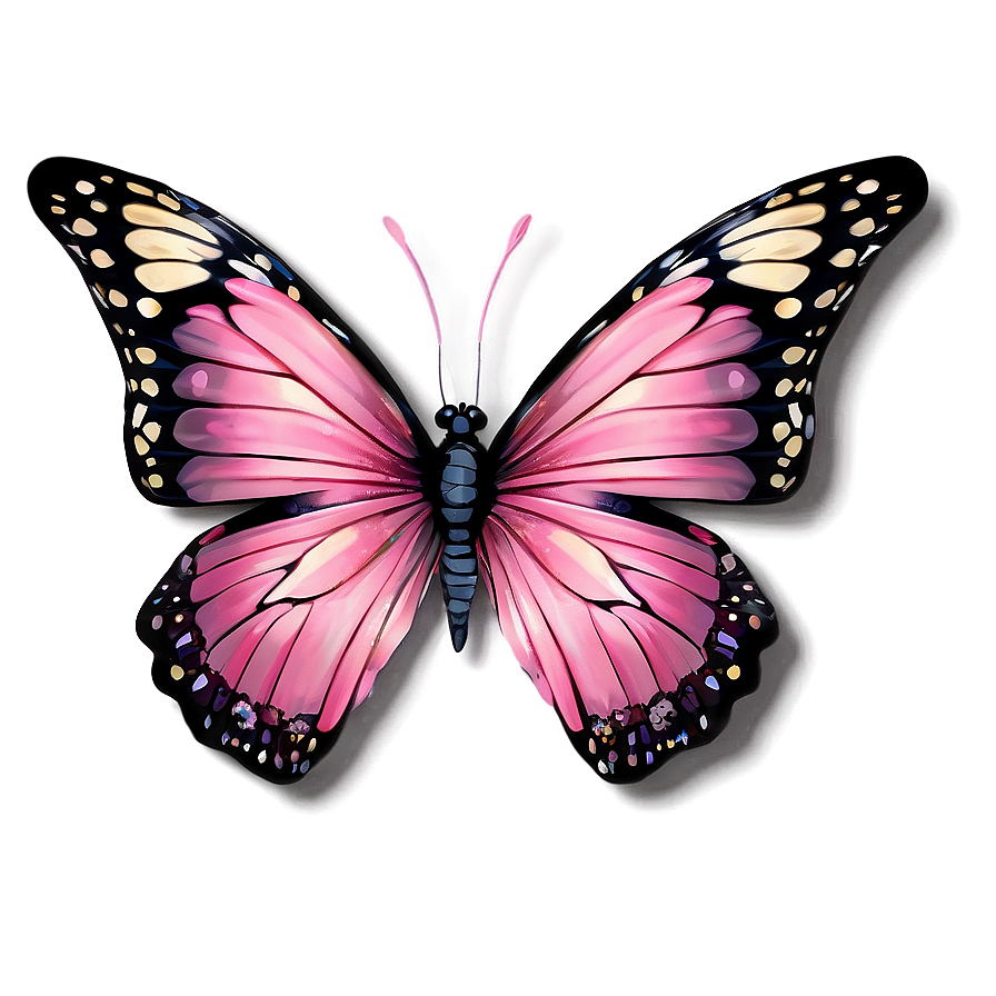 Download Pink Butterfly Sticker Png 13 | Wallpapers.com