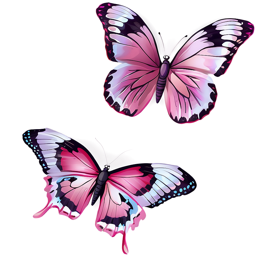 Pink Butterfly Transparent Background Png 6 PNG