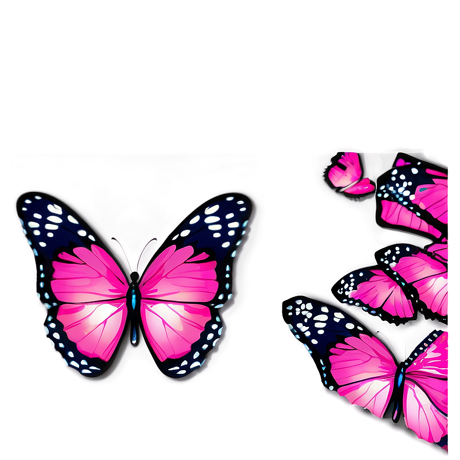 Download Pink Butterfly Transparent Background Png Kuh88 | Wallpapers.com