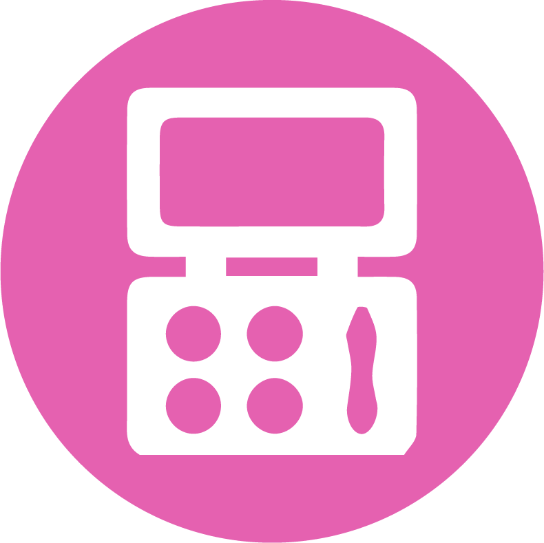 Pink Calculator Icon PNG