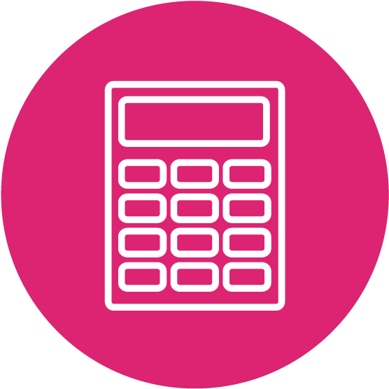 Pink Calculator Icon PNG
