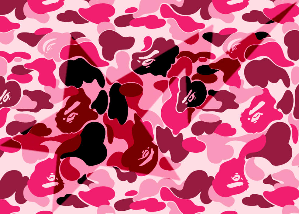 Kuscheldich Draußen Mit Pink Camo Ein. Wallpaper