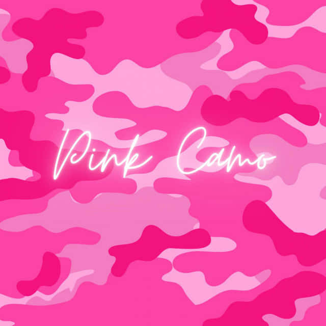 Pink Camo Text And Pattern Wallpaper