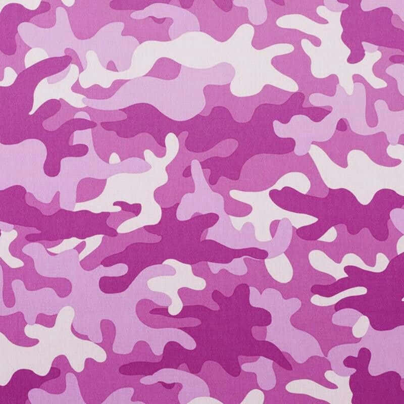 Et pink camouflage stof med hvide og pink designs på det Wallpaper