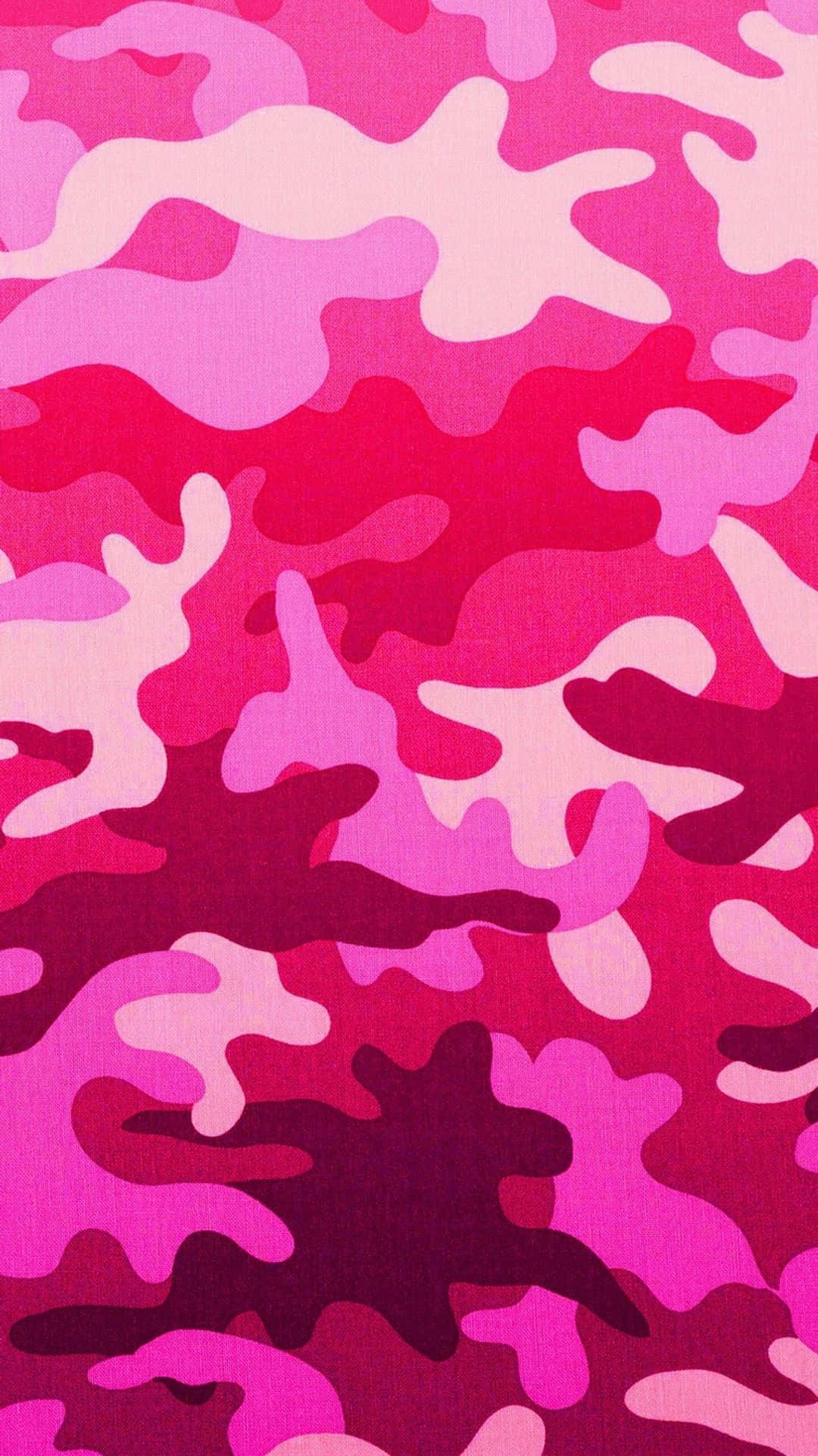 Pink Camouflage Fabric Wallpaper