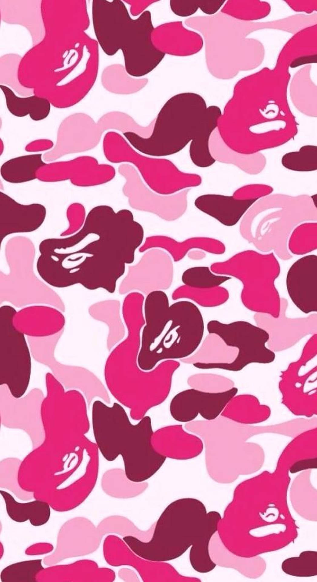 Pink Camouflage BAPE Logo Wallpaper