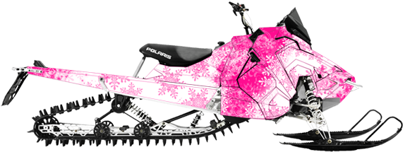 Pink Camouflage Snowmobile PNG