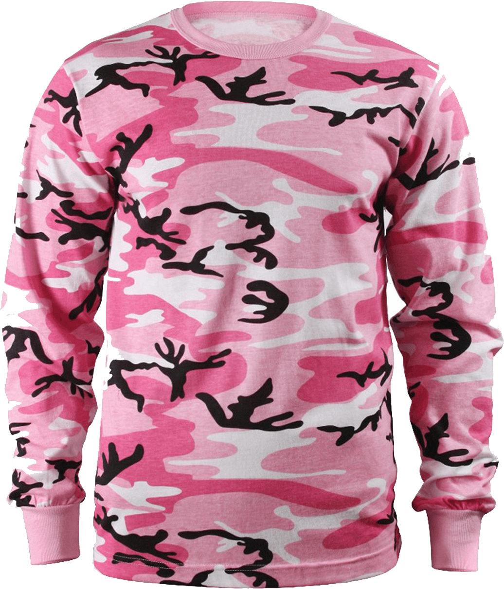 Pink Camouflage Sweatshirt Pattern PNG