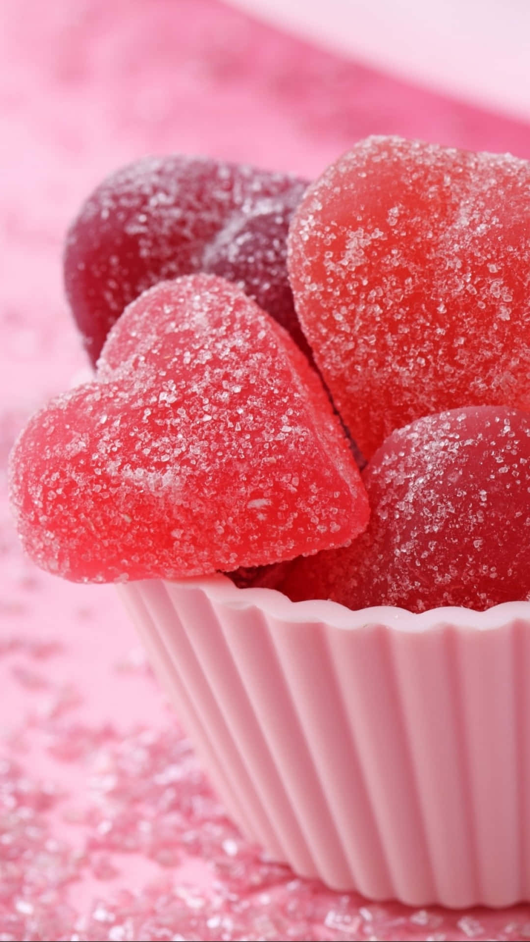 "Delectable Pink Candy Close-up" Wallpaper