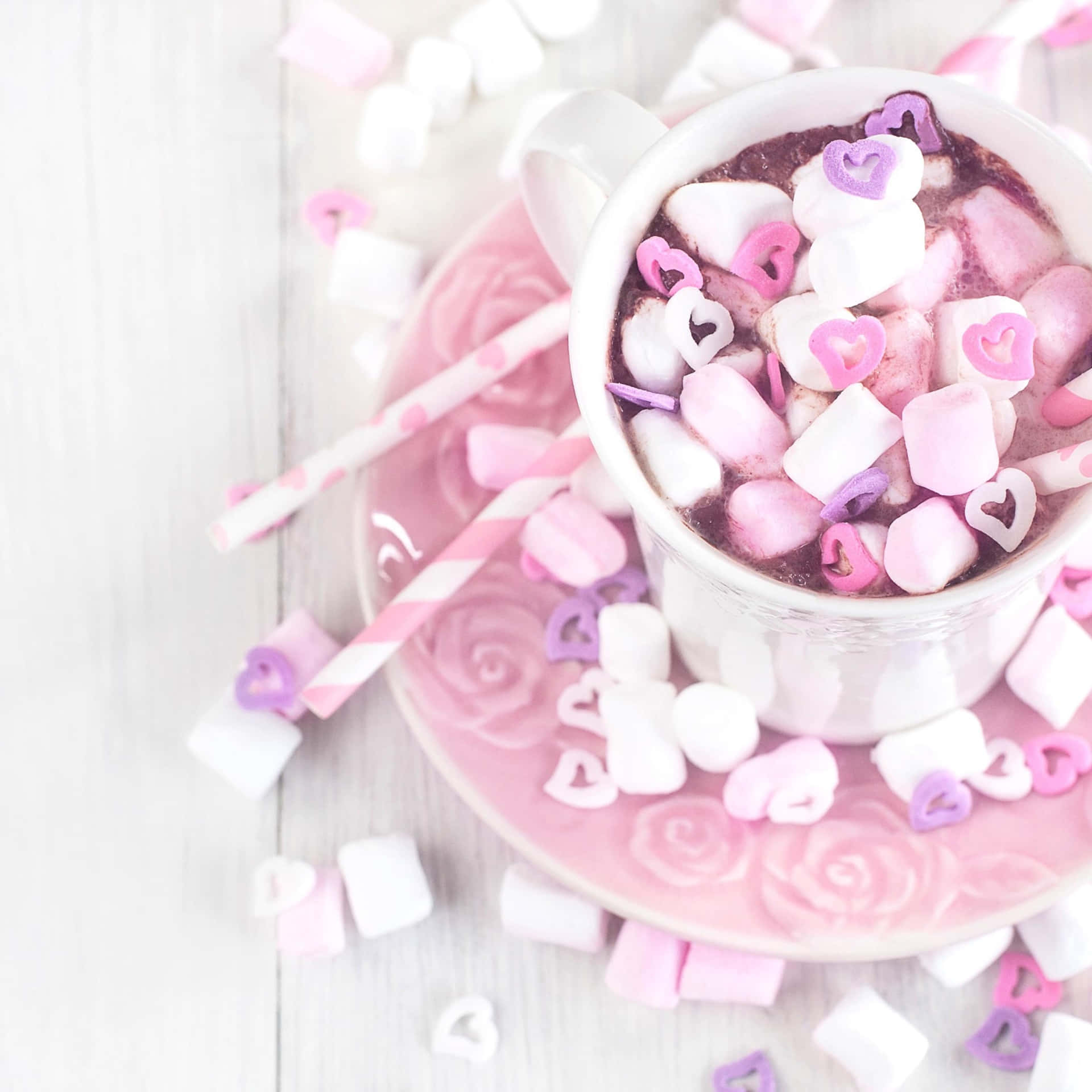 Delicious Pink Candy Swirls Wallpaper