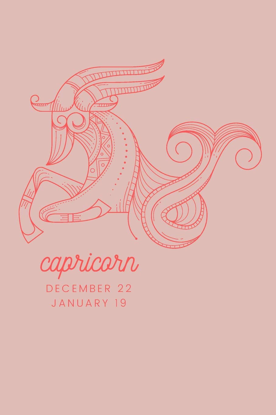 Pink Capricorn Zodiac Sign Wallpaper