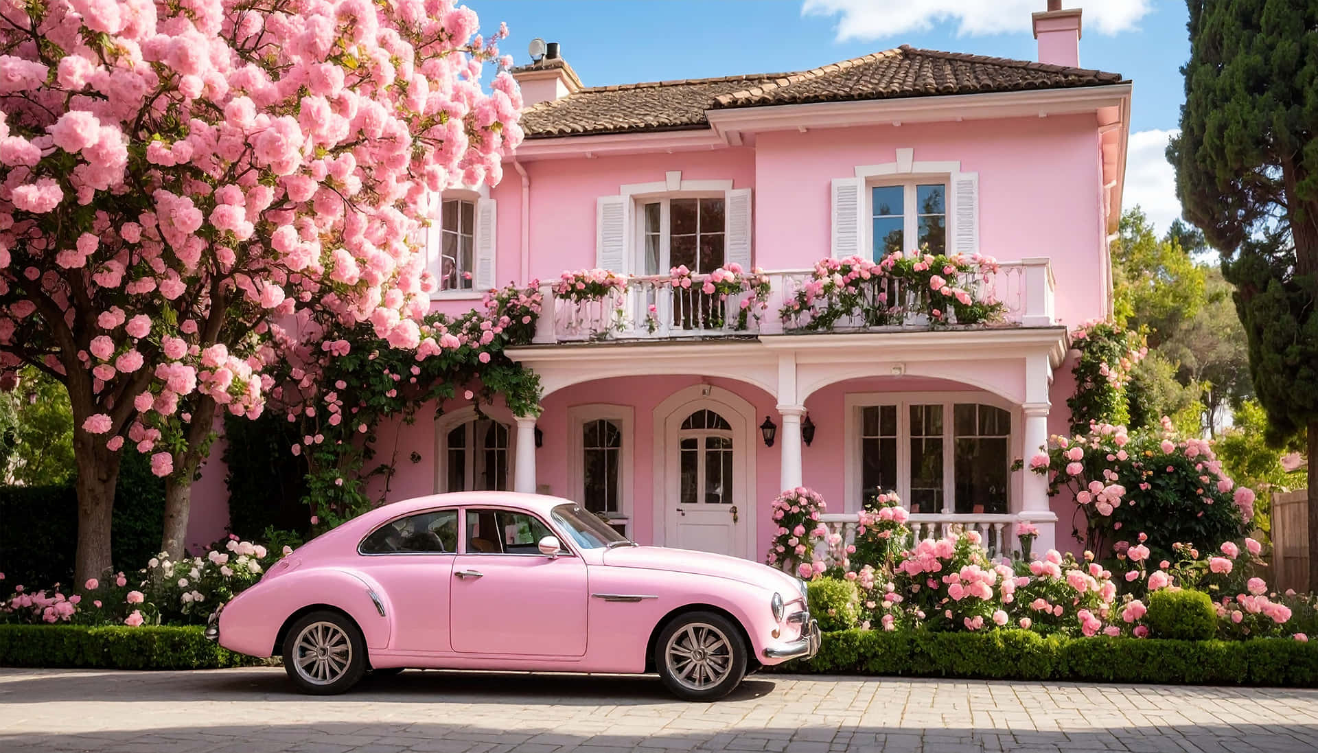Pink Car Wallpaper