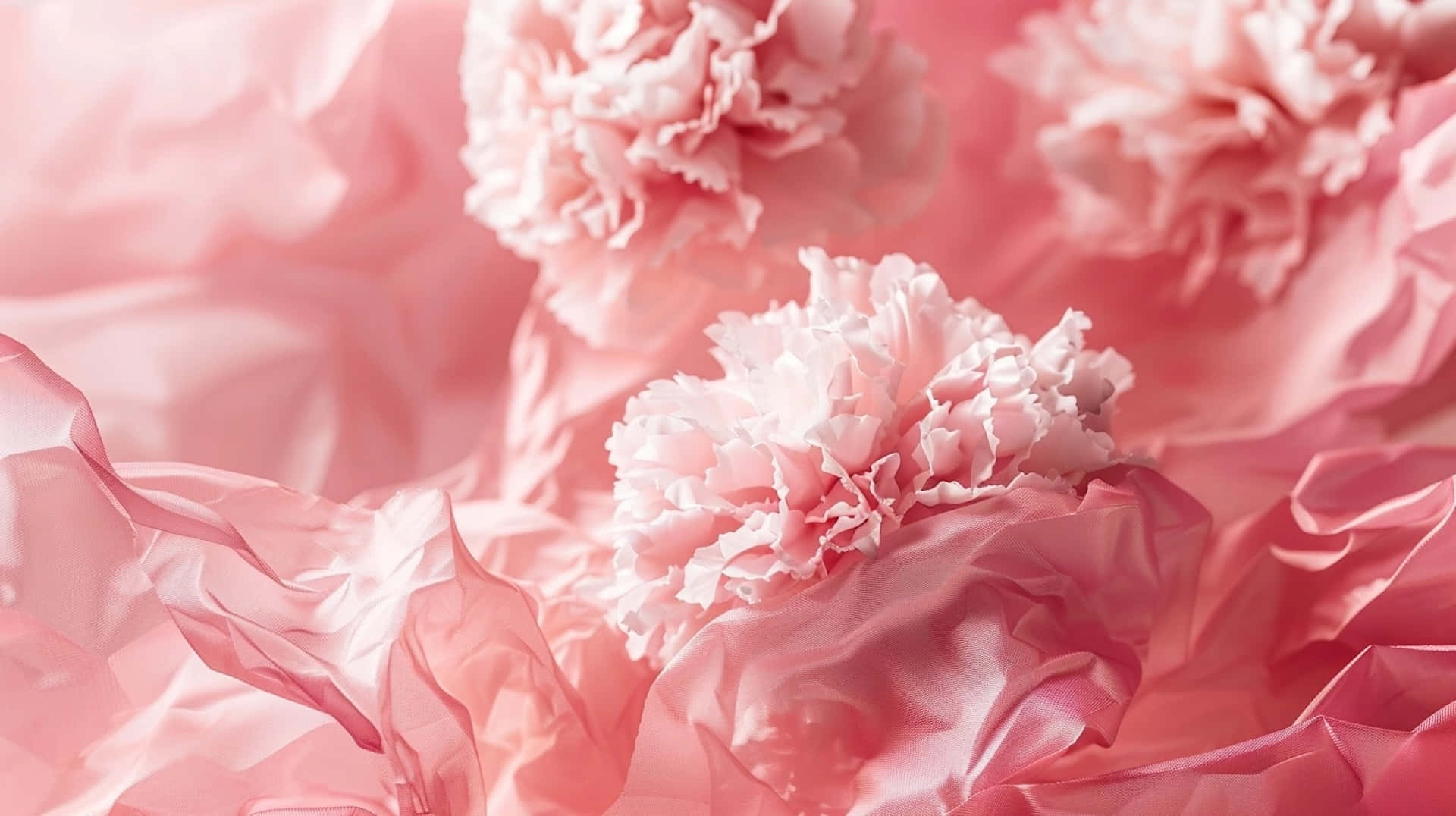 Susunan Bunga Carnation Pink Wallpaper