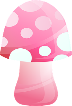 Pink Cartoon Mushroom PNG