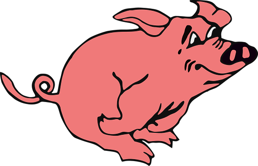 Pink Cartoon Pig Graphic PNG