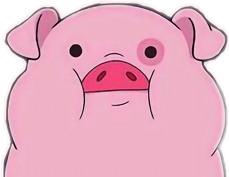 Pink Cartoon Pig Sticker PNG