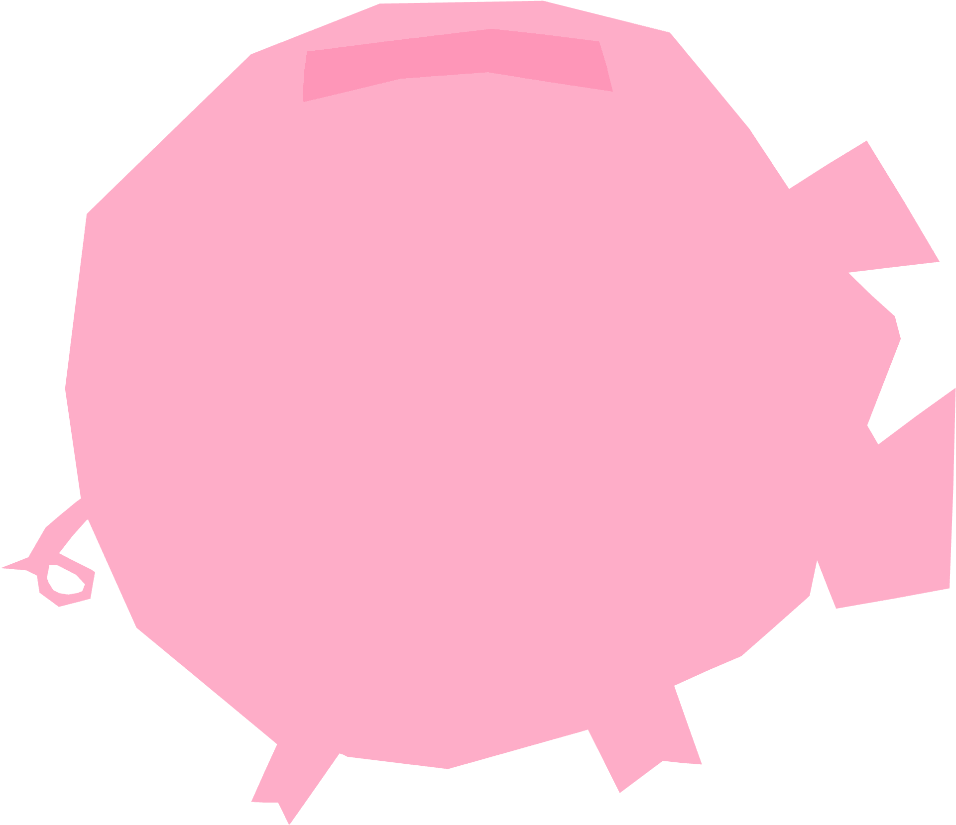 Pink Cartoon Piggy Graphic PNG