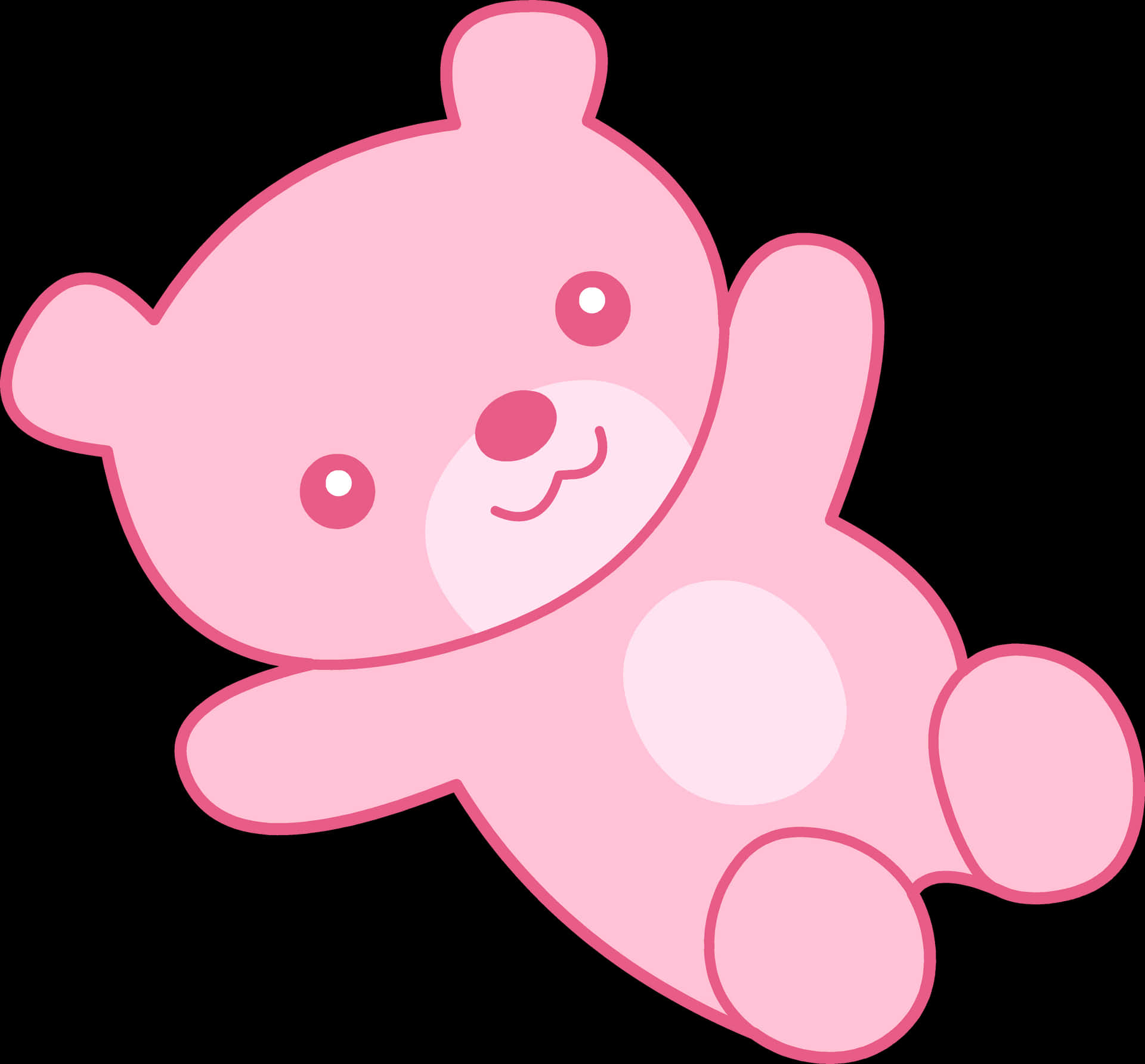 Pink Cartoon Teddy Bear PNG