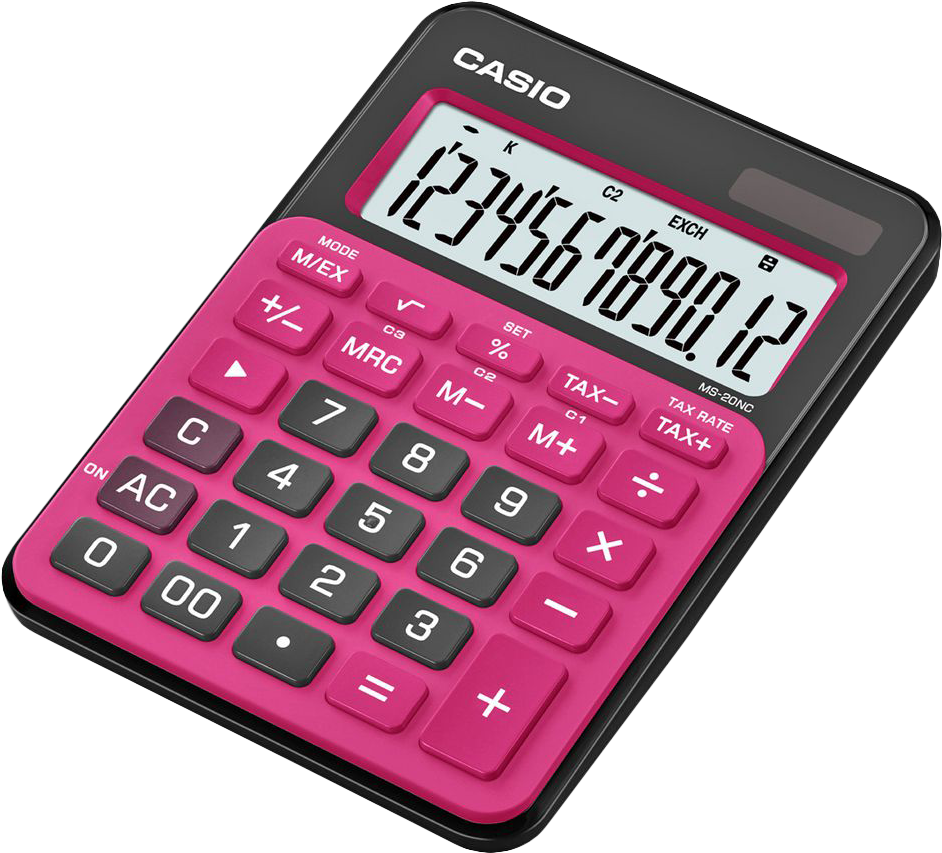Pink Casio Calculator PNG