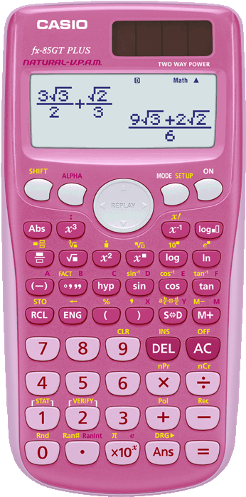 Pink Casio Scientific Calculator F X85 G T P L U S PNG