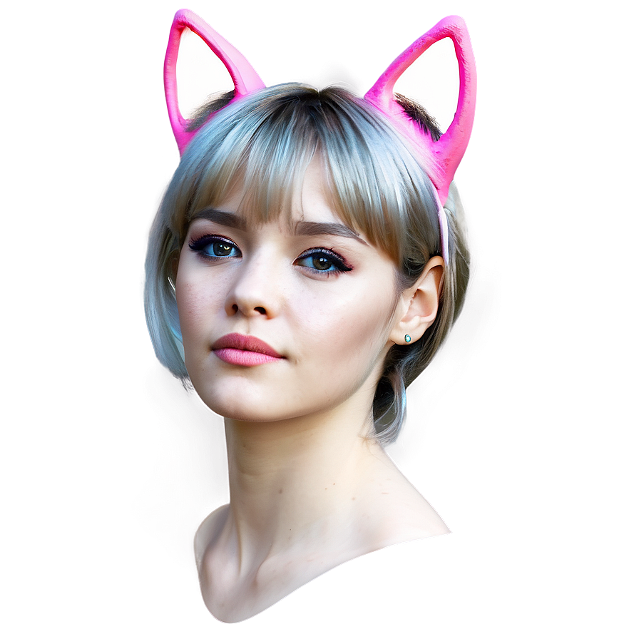 Download Pink Cat Ears Overlay Png 58 | Wallpapers.com