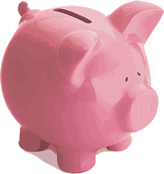 Pink Ceramic Piggy Bank PNG