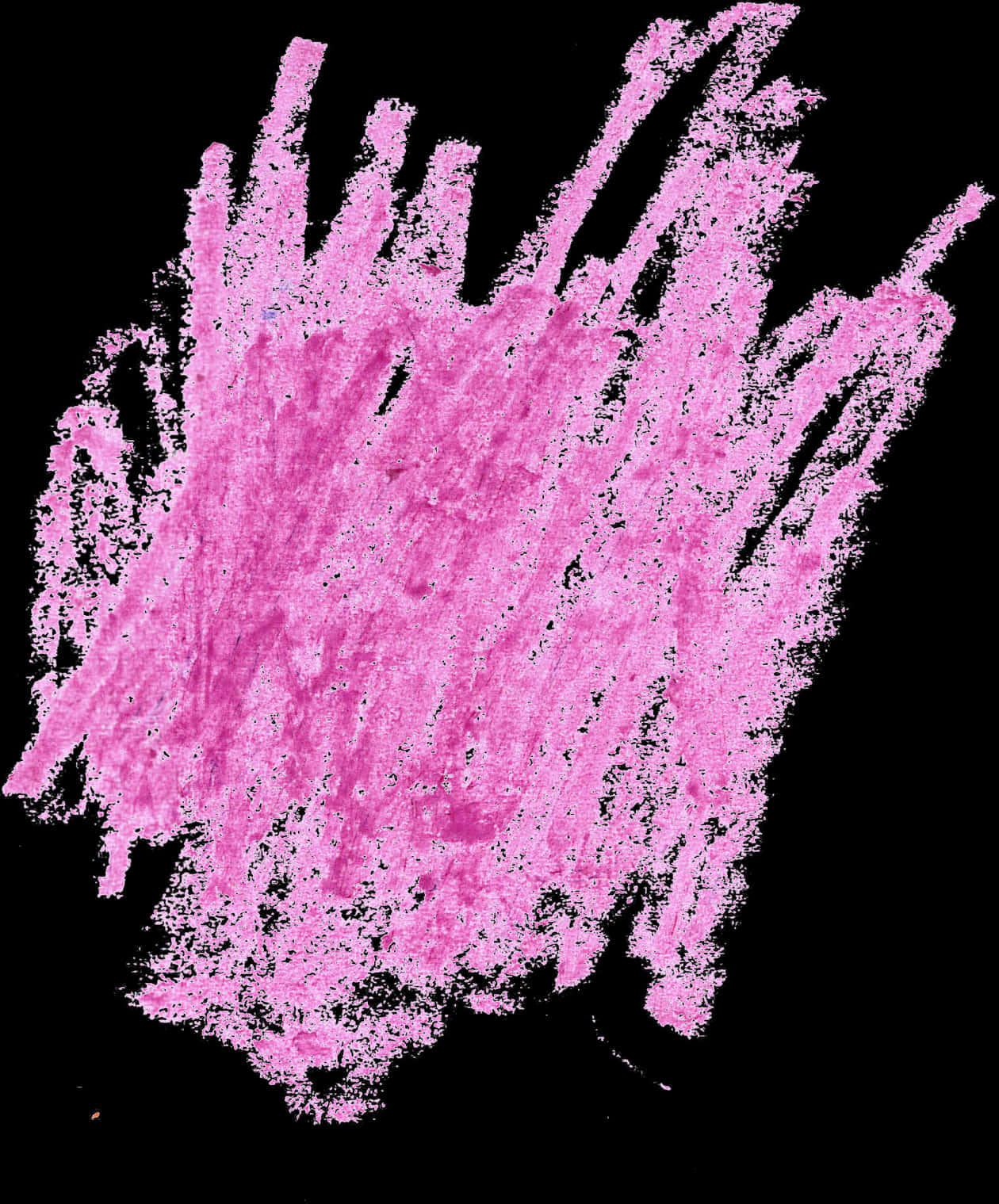 Pink Chalk Scribbleon Black PNG