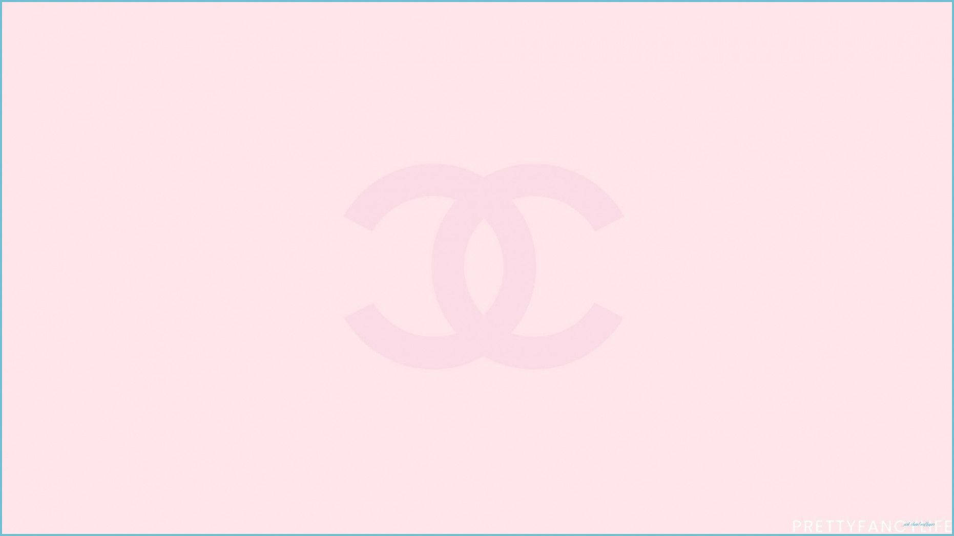 Et pink Chanel Logo Design Tapet Wallpaper