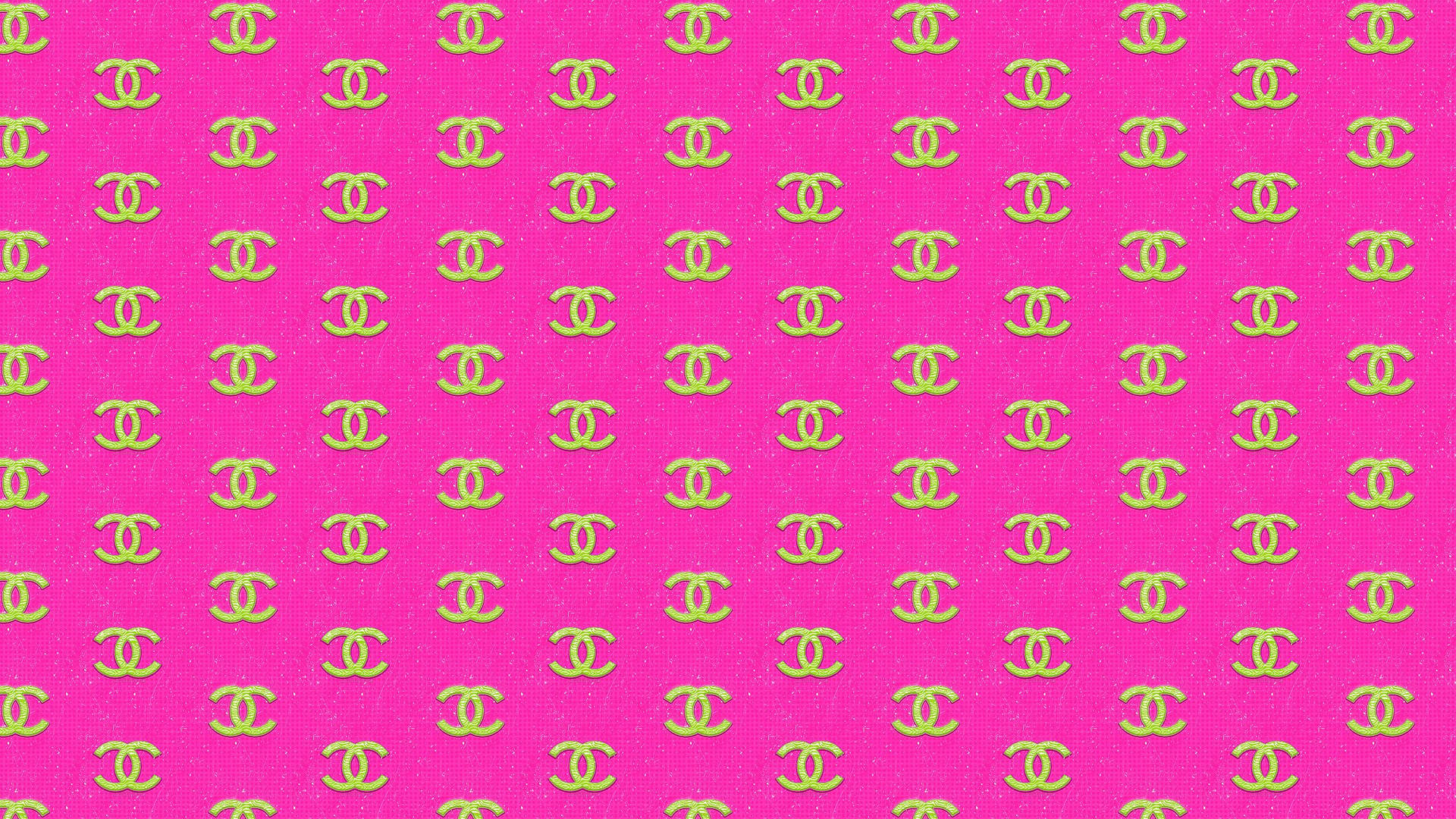 Pink Chanel Logo With Gold Wallpaper