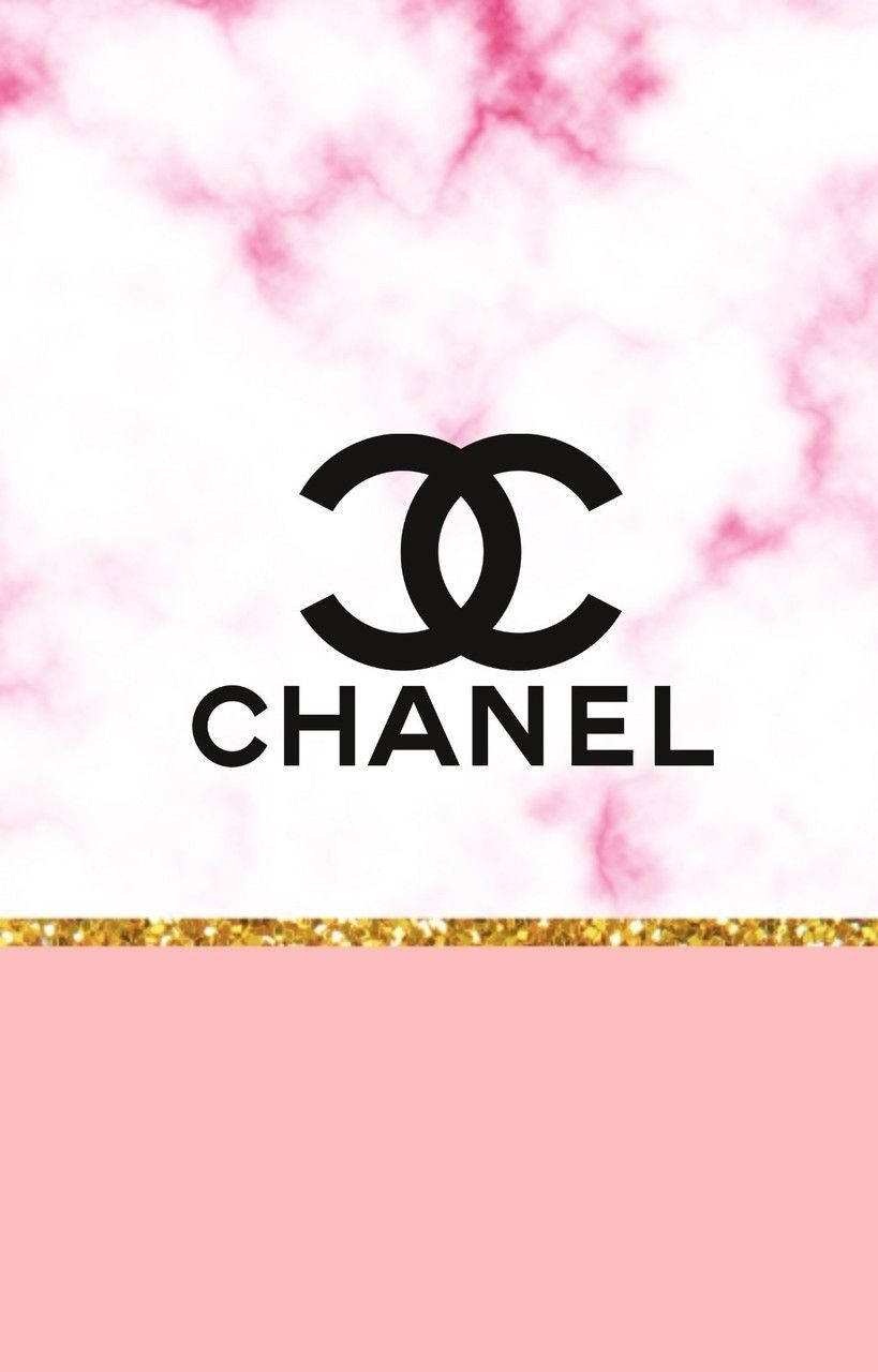 Sfondoelegante Con Logo Chanel Rosa Sfondo