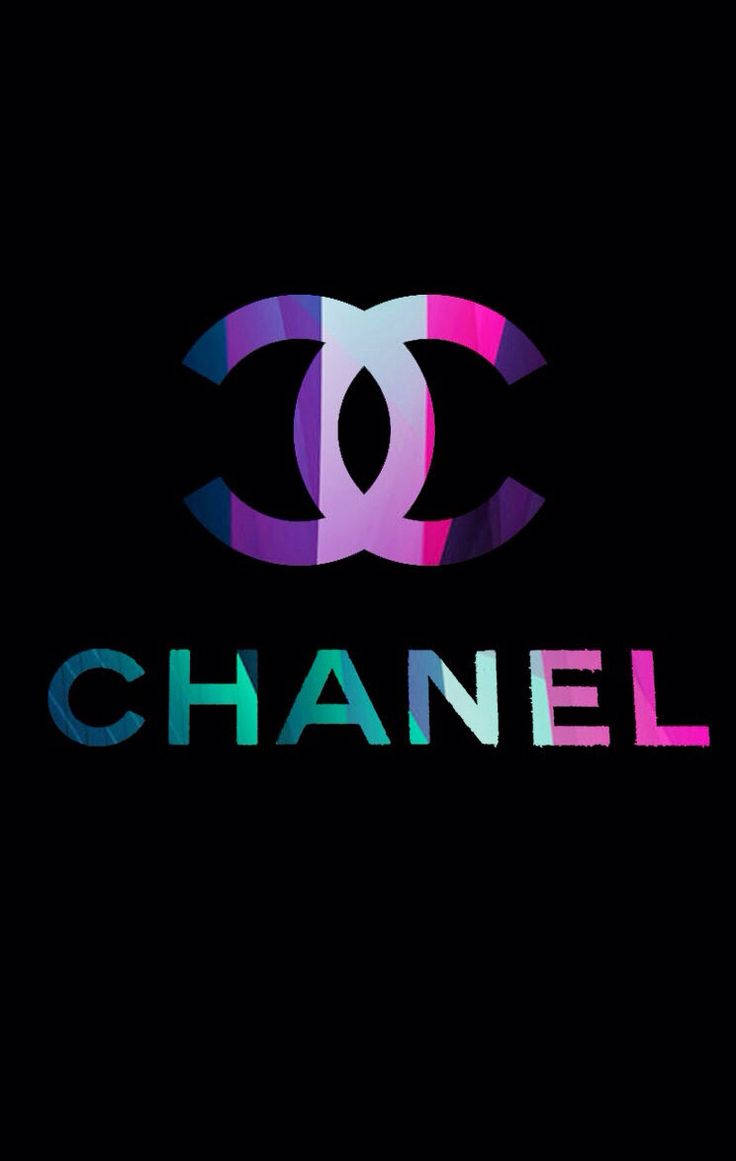 pink and black chanel logo