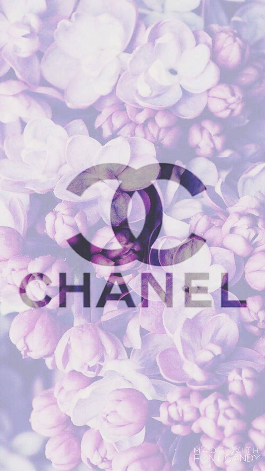Chanel Logo PInk Flowers Dashboard  Arte chanel Logotipo aquarela Papel  de parede para iphone