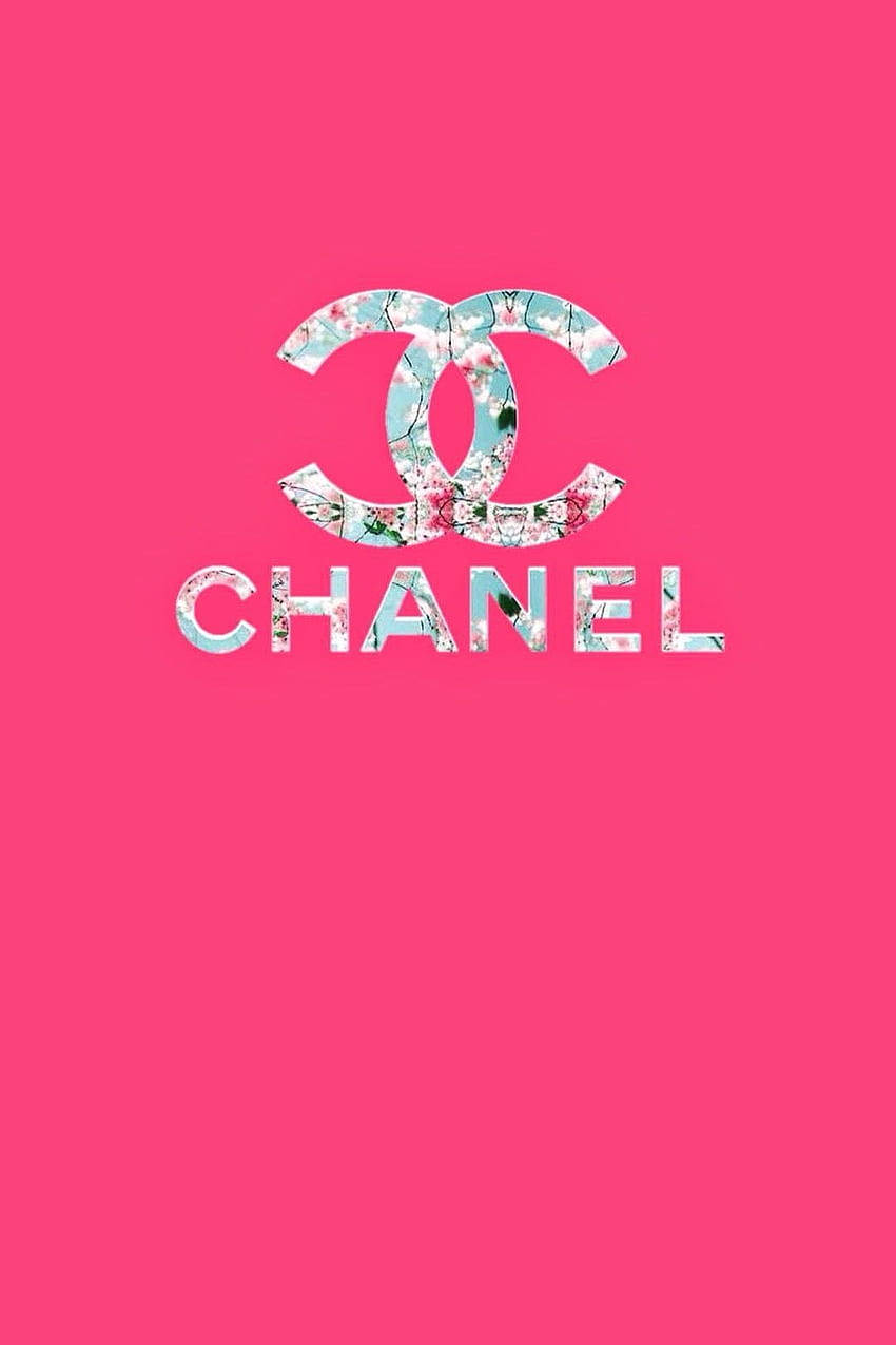 Logode Chanel En Color Rosa. Fondo de pantalla