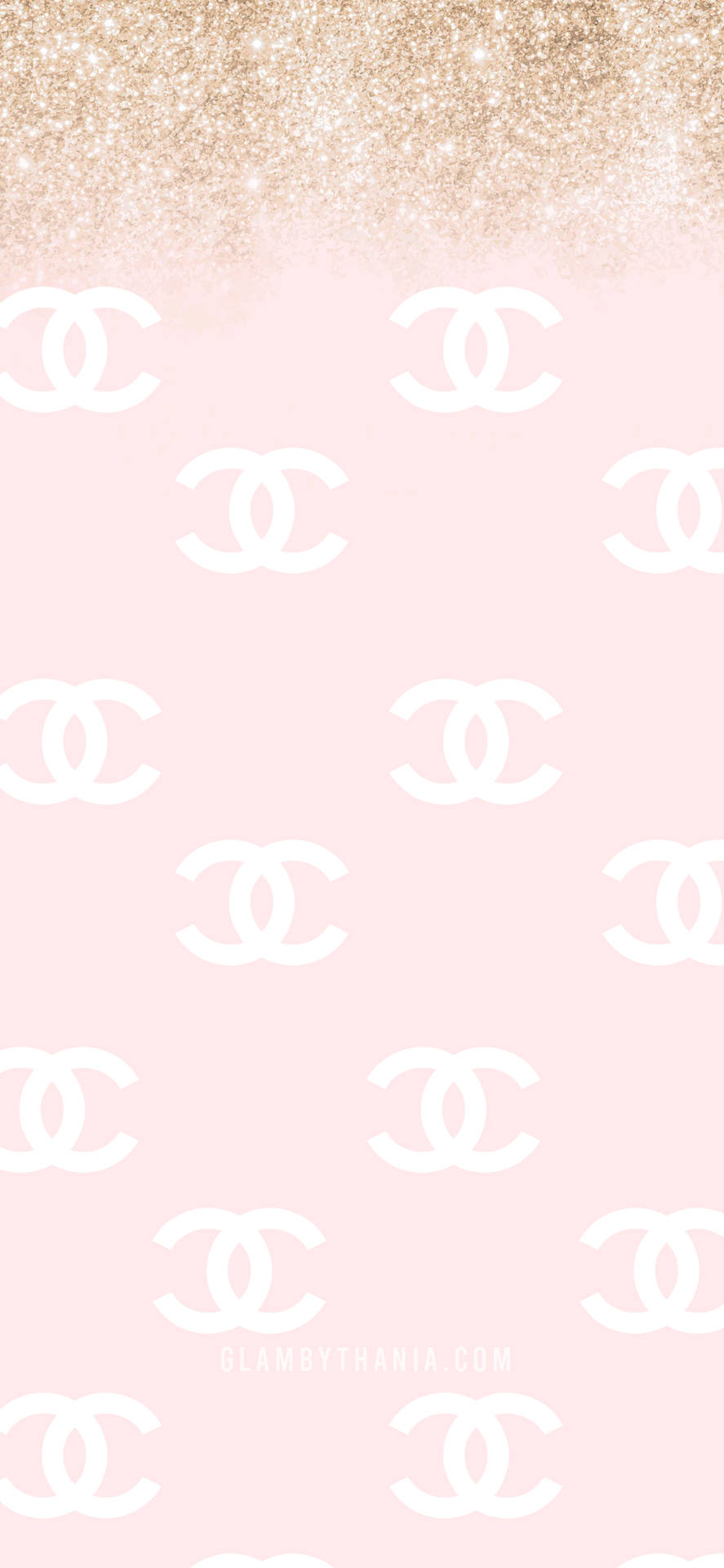 Einedarstellung Des Luxuriösen Pinken Chanel-logos. Wallpaper