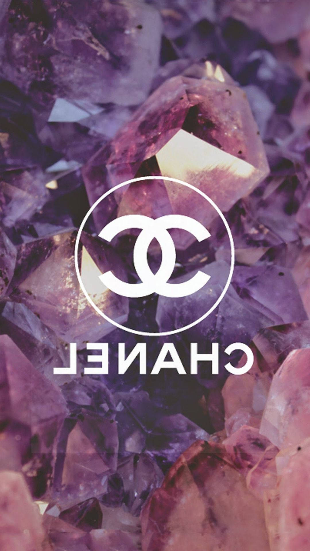 Inverted Pink Chanel Logo Wallpaper