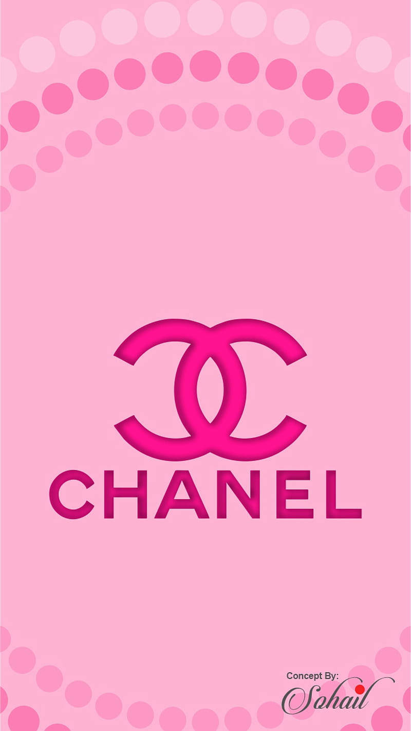 Fondode Pantalla De Color Rosa Con El Logotipo De Chanel. Fondo de pantalla