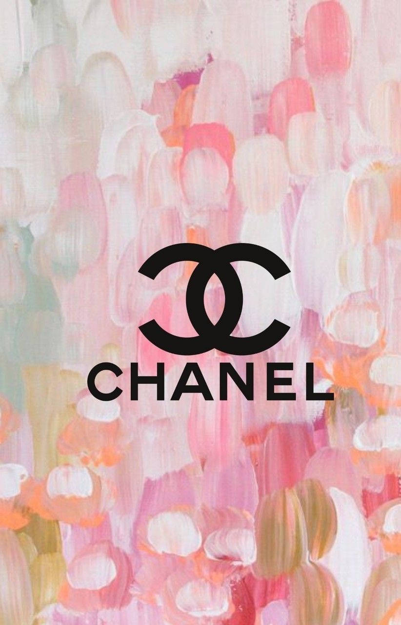 Denikoniska Rosa Chanel-logotypen. Wallpaper