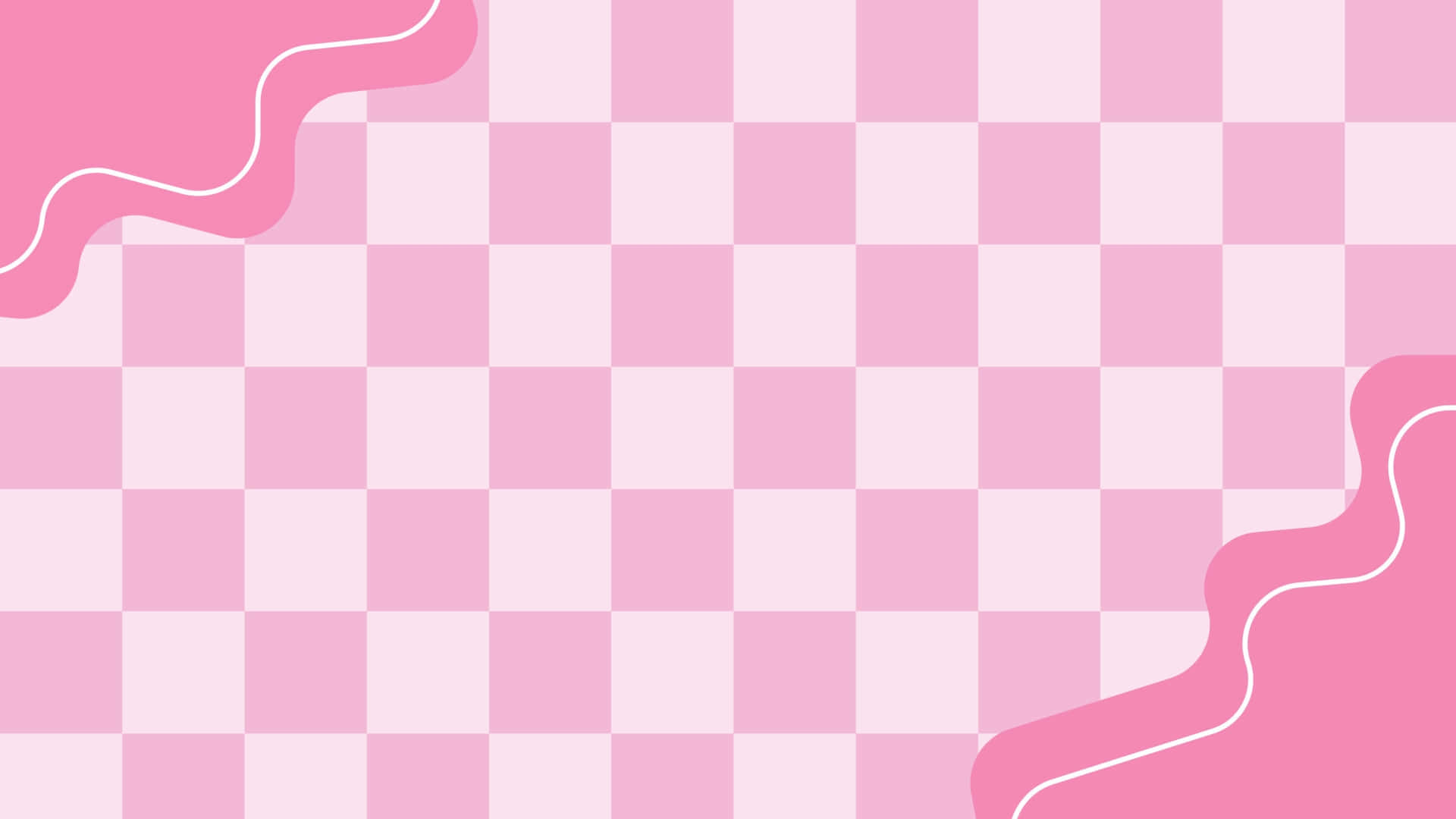 Pink Checkered Backgroundwith Wavy Lines Wallpaper
