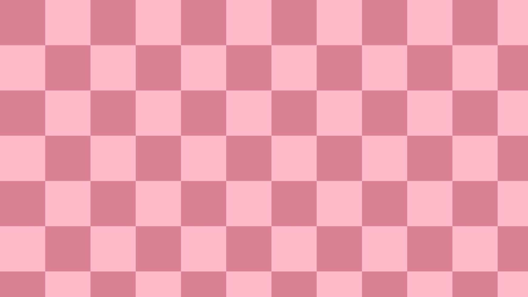 Pink Checkered Pattern Background Wallpaper