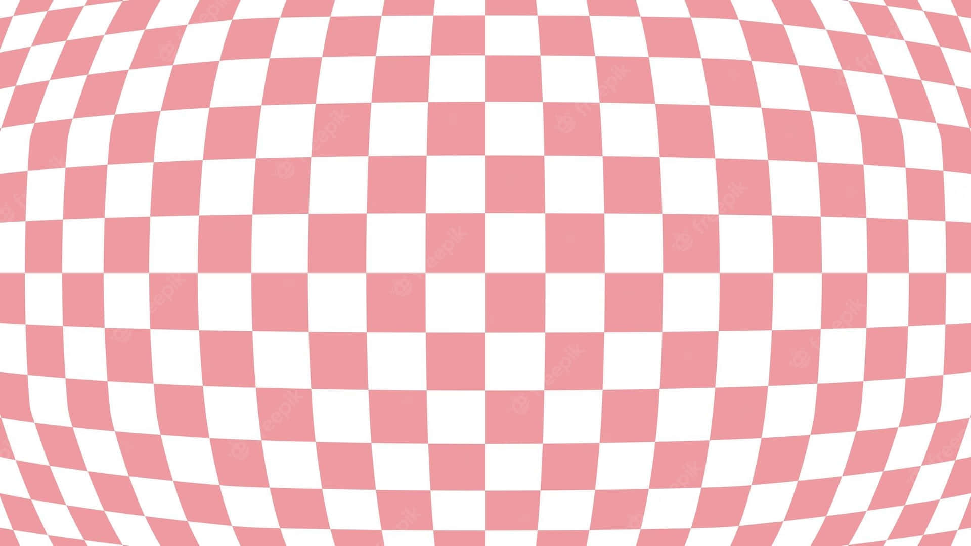 Pink Checkered Sphere Illusion Wallpaper