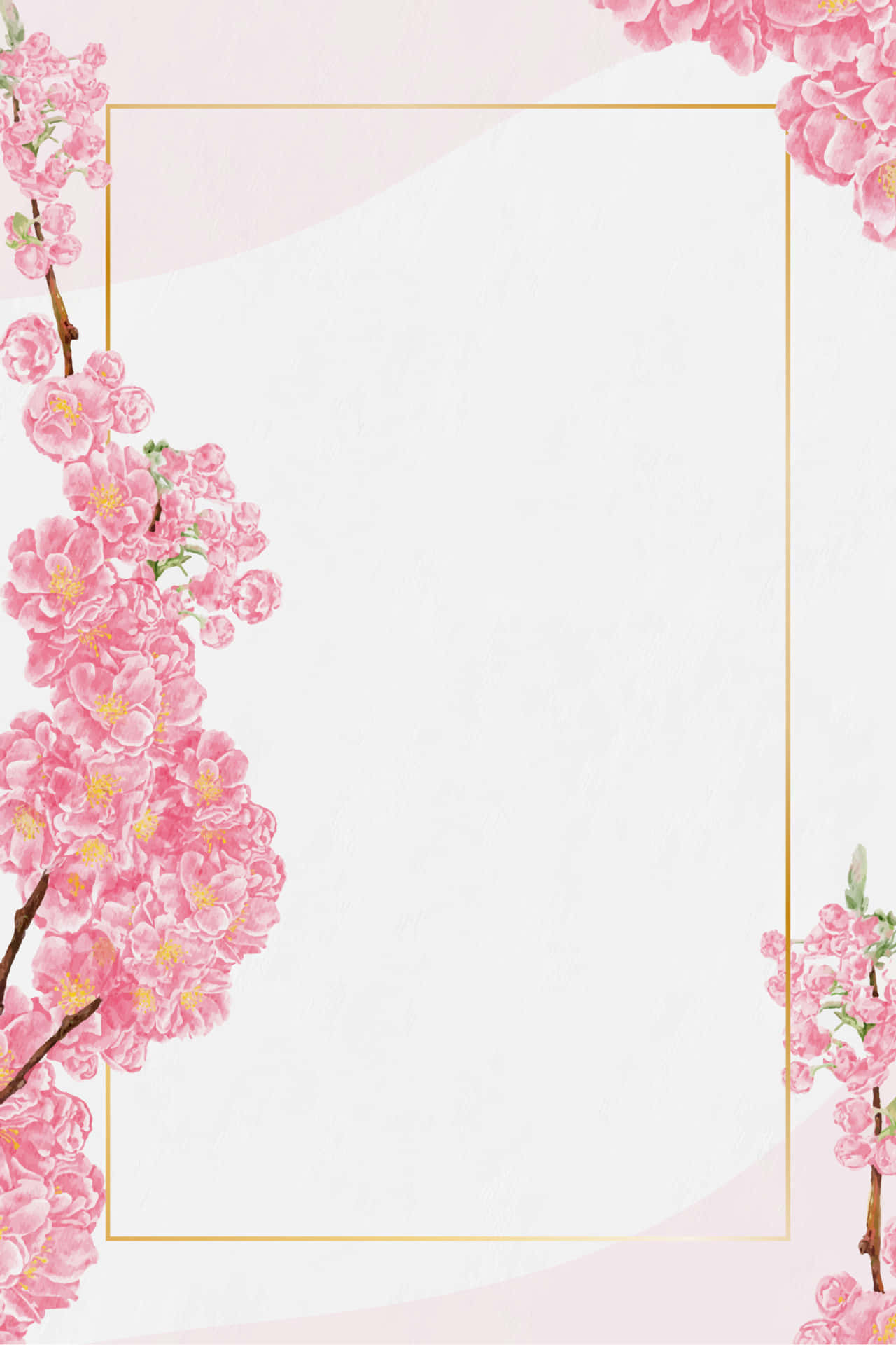 Einmalerischer Blick Auf Zarte Rosa Kirschblütenblätter. Wallpaper