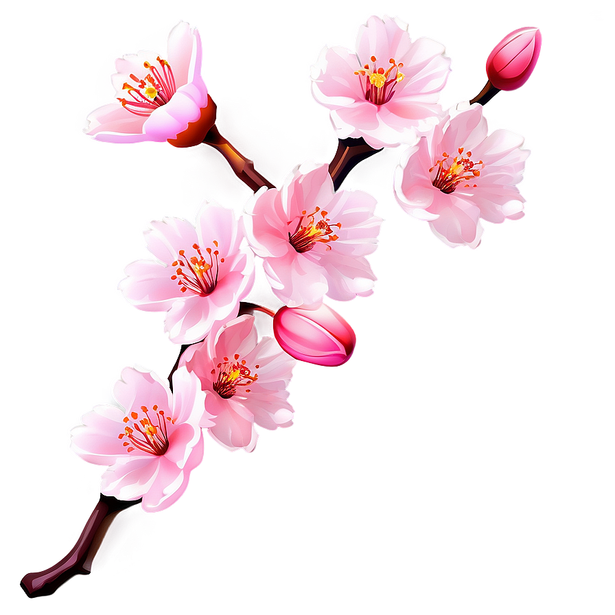 Pink Cherry Blossom Clipart Png Gag PNG