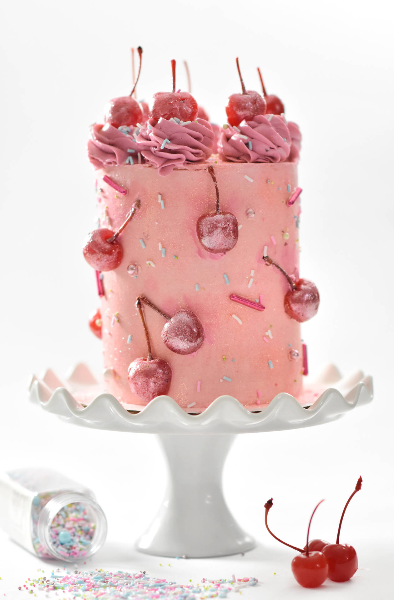 Pink Cherry Cake