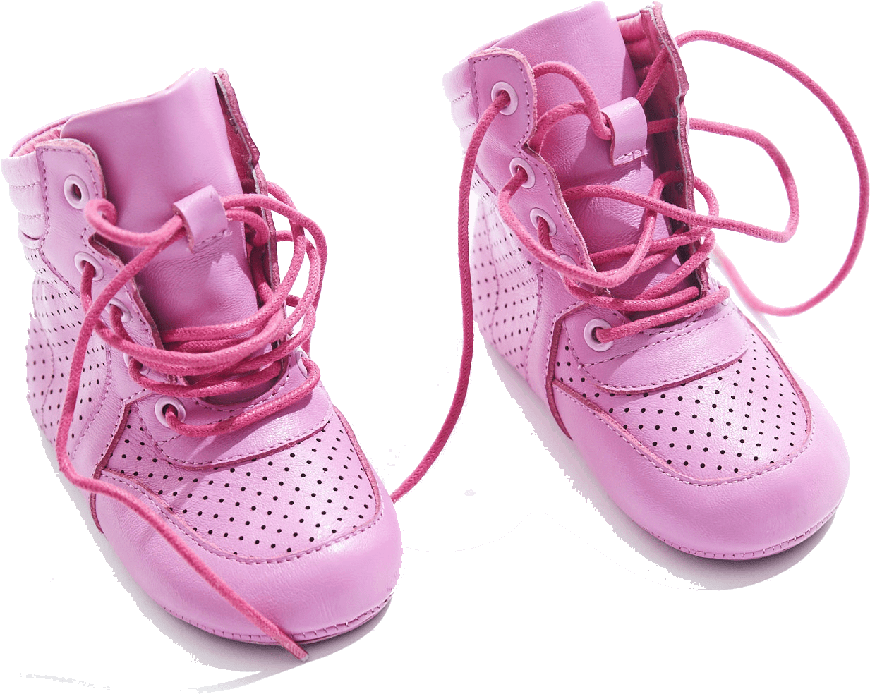 Pink Childrens High Top Sneakers PNG