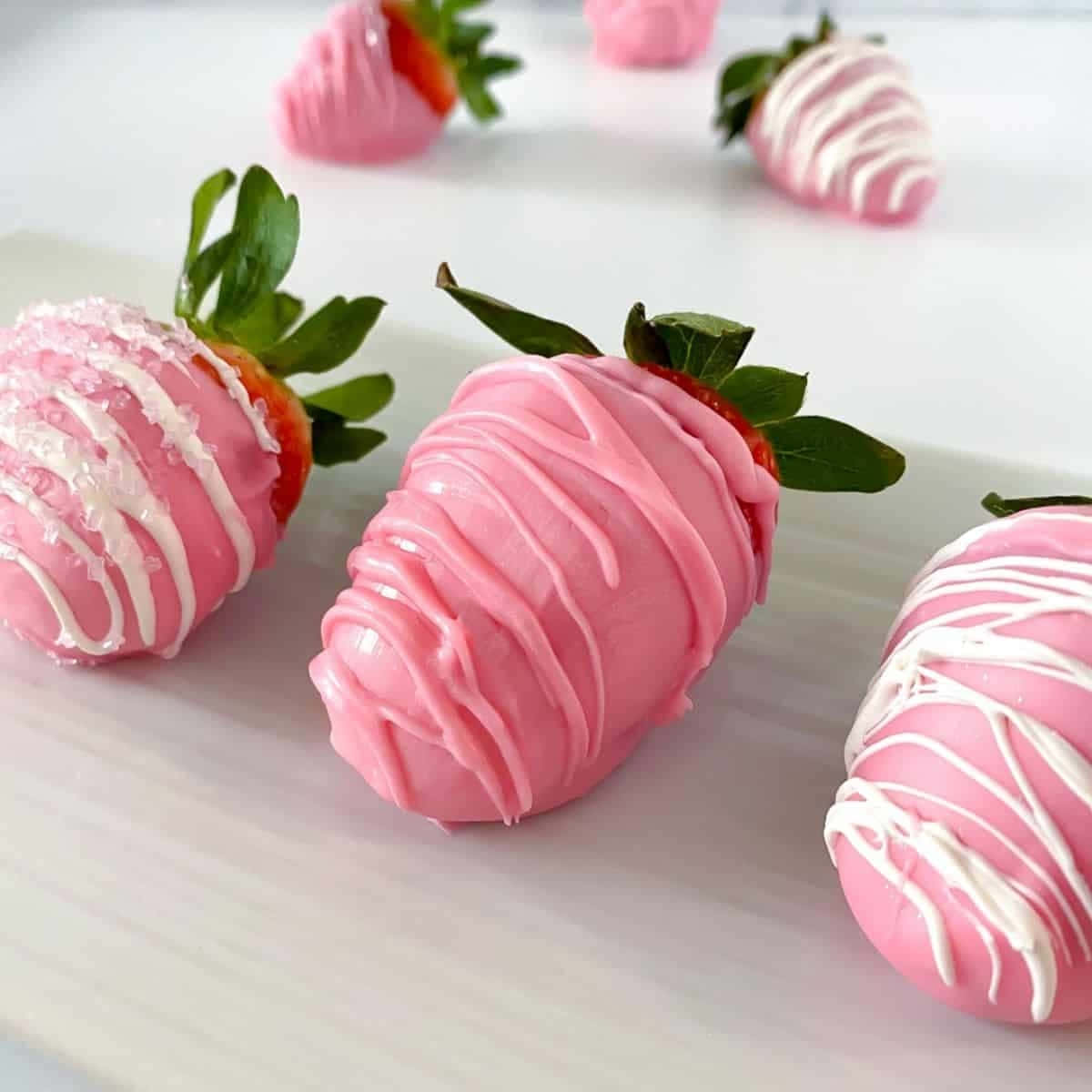 Pink Chocolate Covered Strawberries Wallpaper