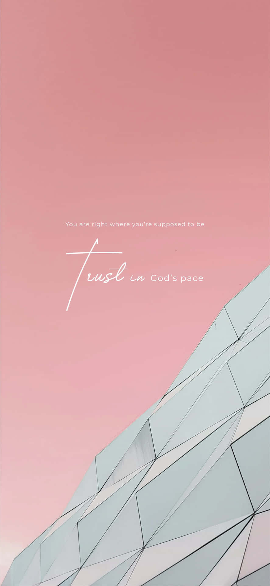 Pink Christian Inspirational Quote Wallpaper