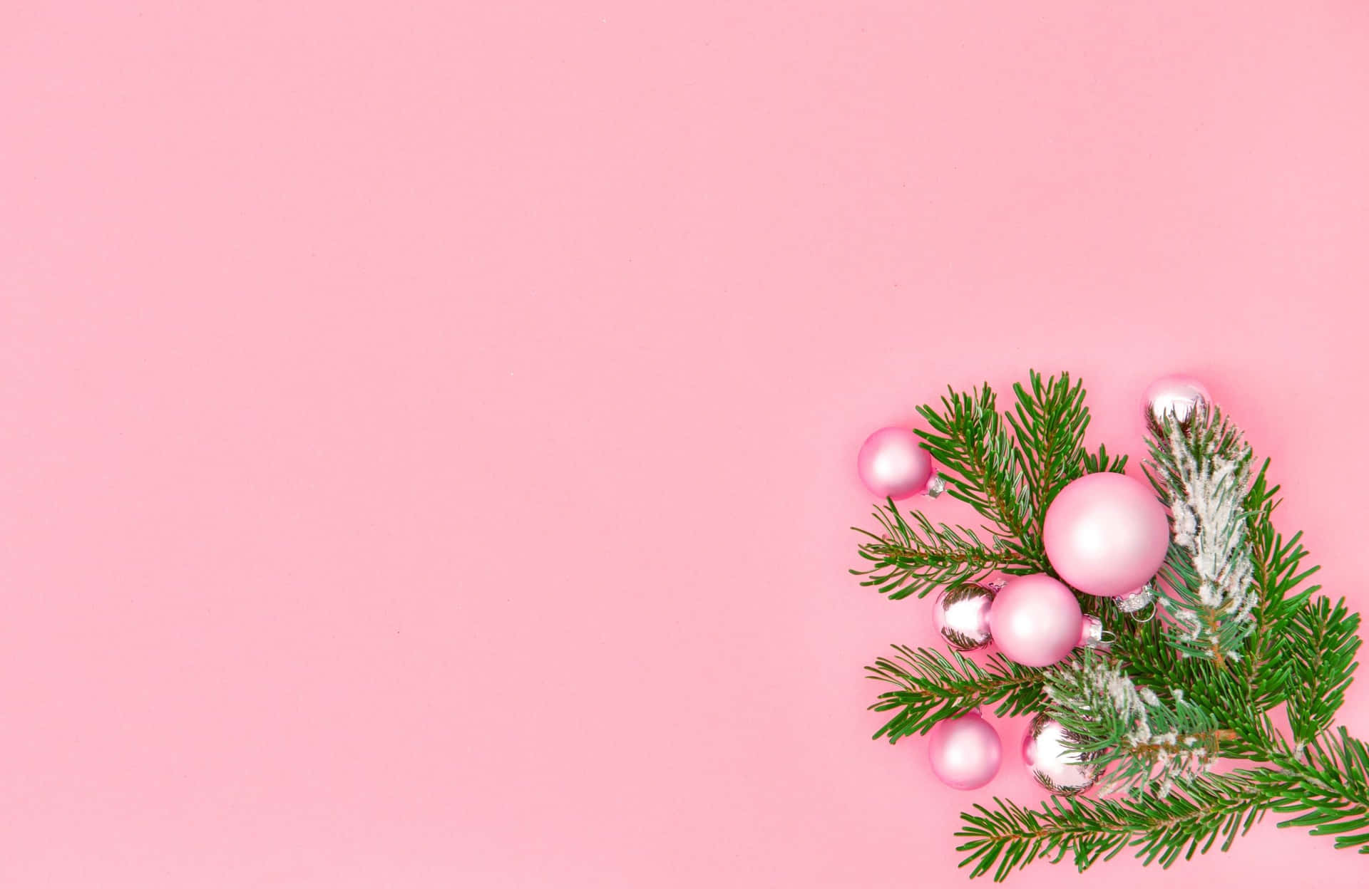 A festive pink Christmas background