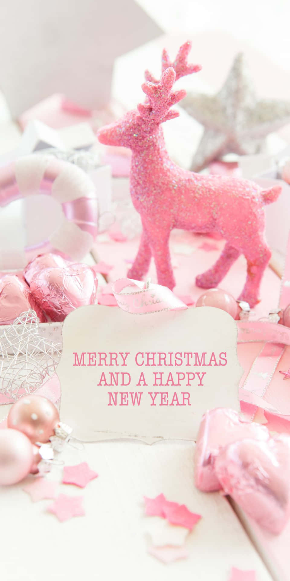 Image  A Warm and Colorful Pink Christmas Scene