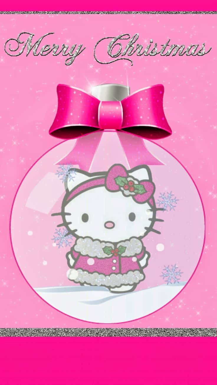 Pink Christmas Hello Kitty Wallpaper